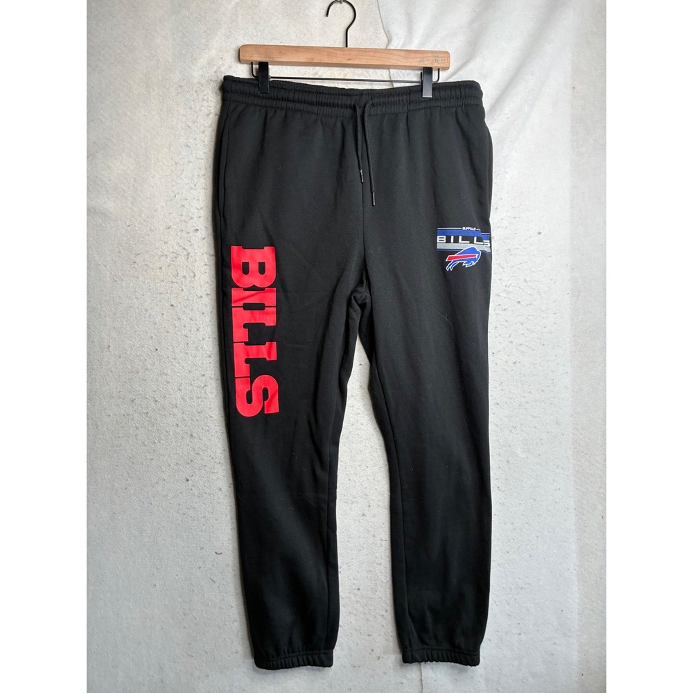VTG Buffalo Bills NFL Ultra Game Mens Jogger Sweatpants Black Large Graphic Logo